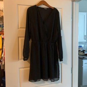FINAL SALE 💸Express black sheer mini dress. Size M